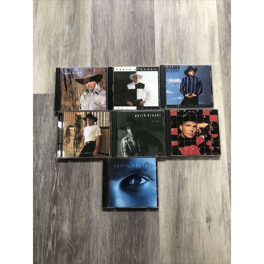 *Garth Brooks Lot Of 7 Cds. No Fences, Sevens, The Chase, Fresh Horses And More